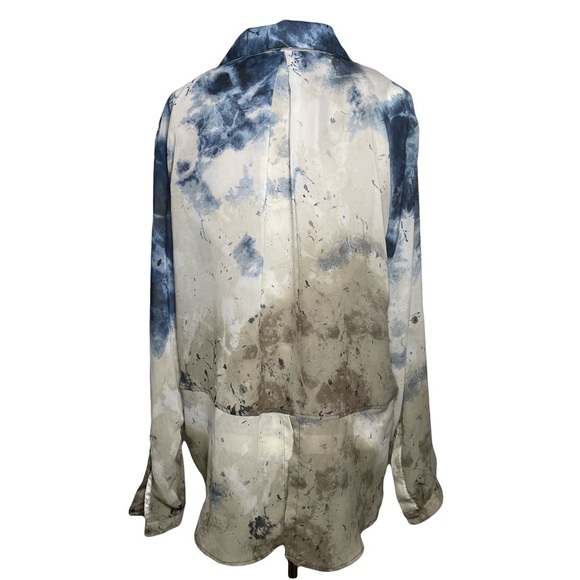 Miraclesuit Miraclebody Blouse With Attached Shaping Camisole Indigo XL - Picture 3 of 12